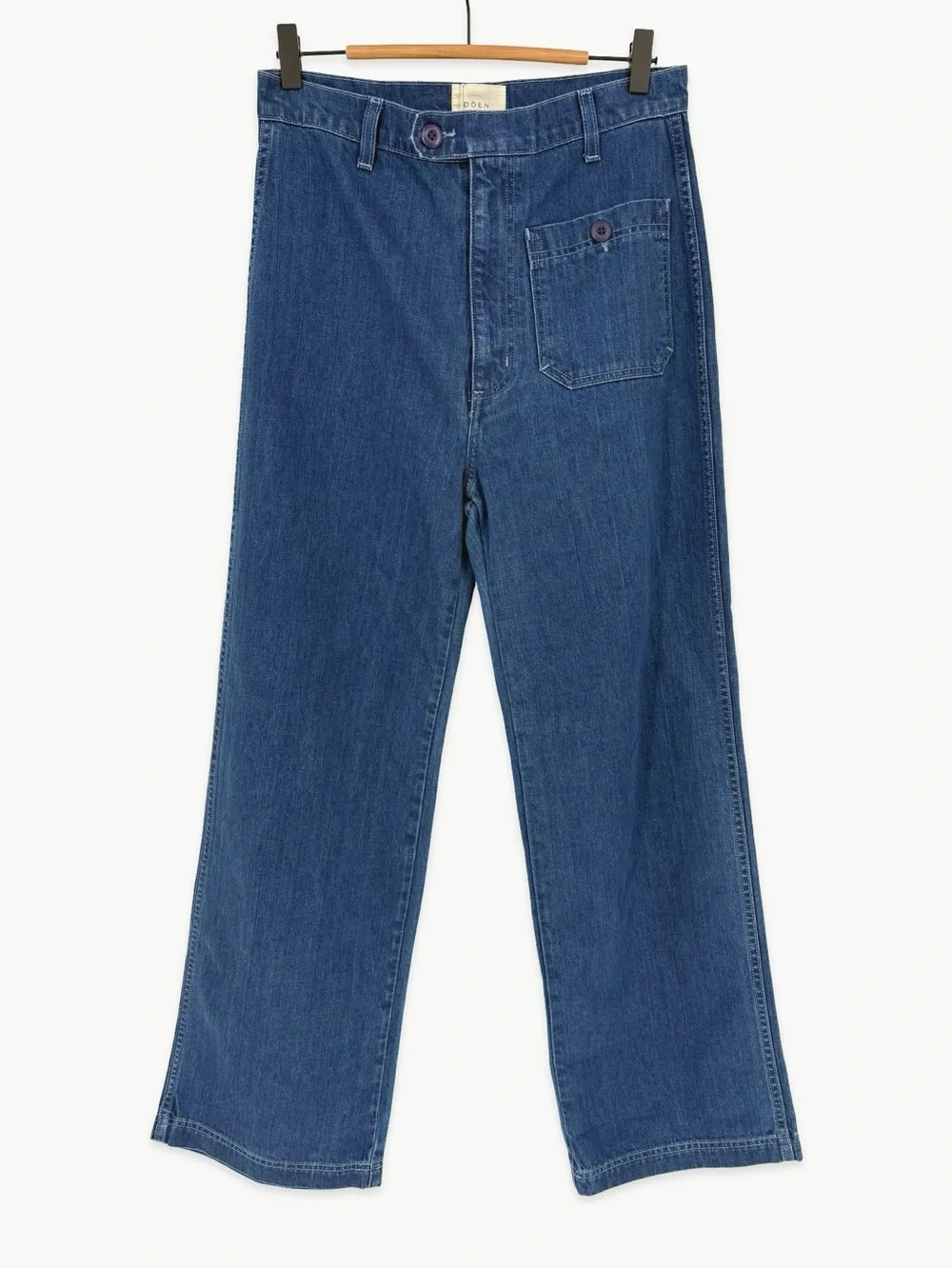 DÔEN Rainer Jean Size 28 in Sainte Croix Wash Wide Leg 100% Cotton NWT